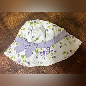 Gymboree 3-6 months Snappy Dresser Purple Pansy Hat
